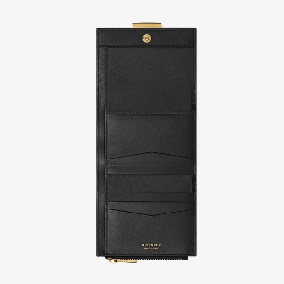 New Givenchy 4G Wallet in Black Leather Compact Trifold - Picture 3 of 15